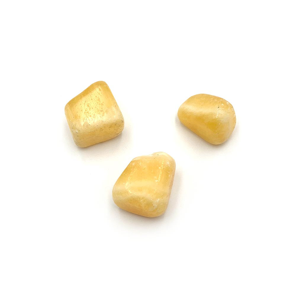 Calcite Jaune / Orange - Pierre Roulée