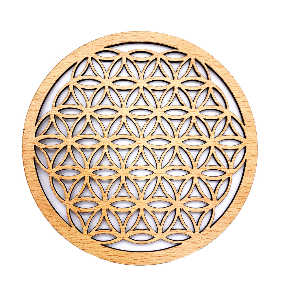 Support Fleur de vie en Bois - 15 cm