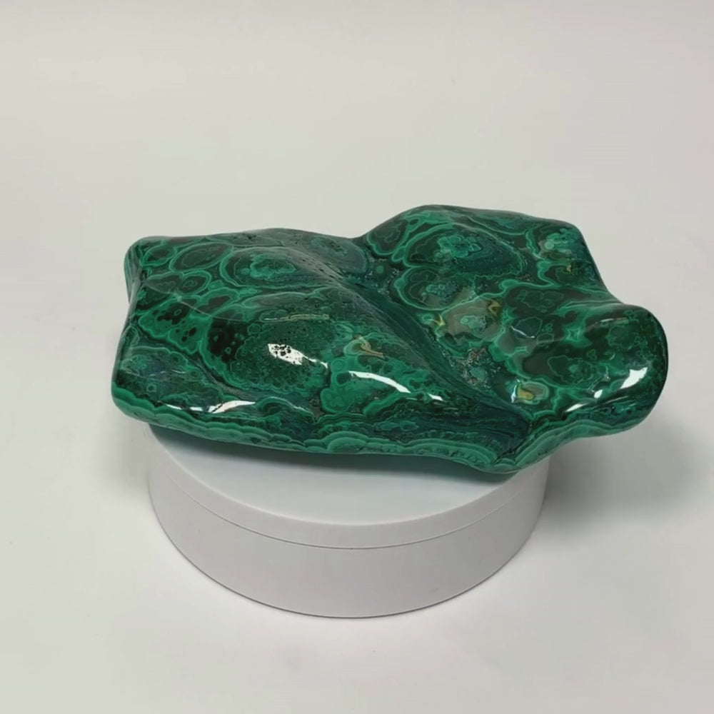 Malachite et Chrysocolle - Forme Libre - 18 cm