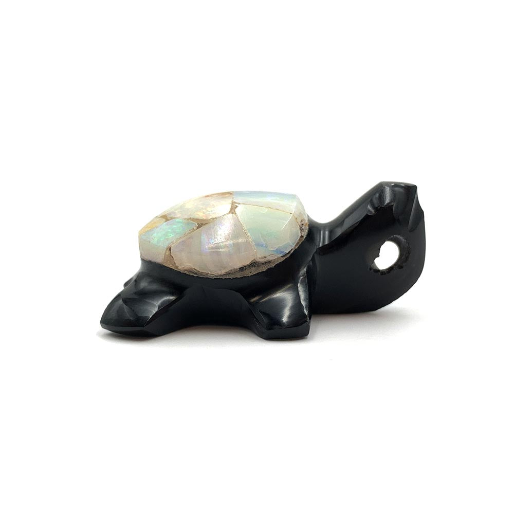 Pendentif Tortue en Obsidienne