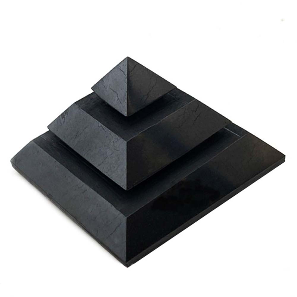 Pyramide Saqqarah en Shungite Brillante - 10 cm