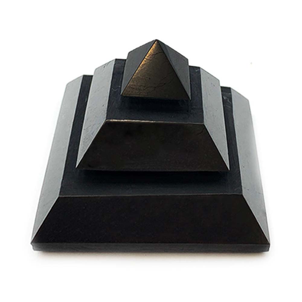 Pyramide Saqqarah en Shungite Brillante - 10 cm