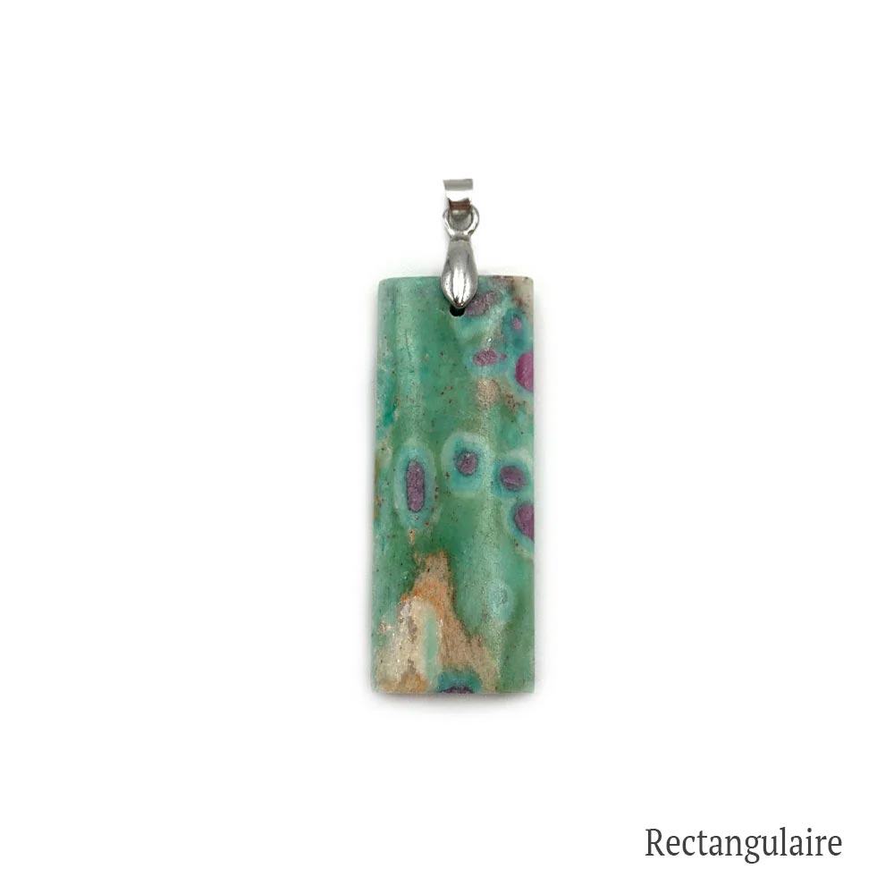 Pendentif Rubis sur Fuschite ou Cyanite