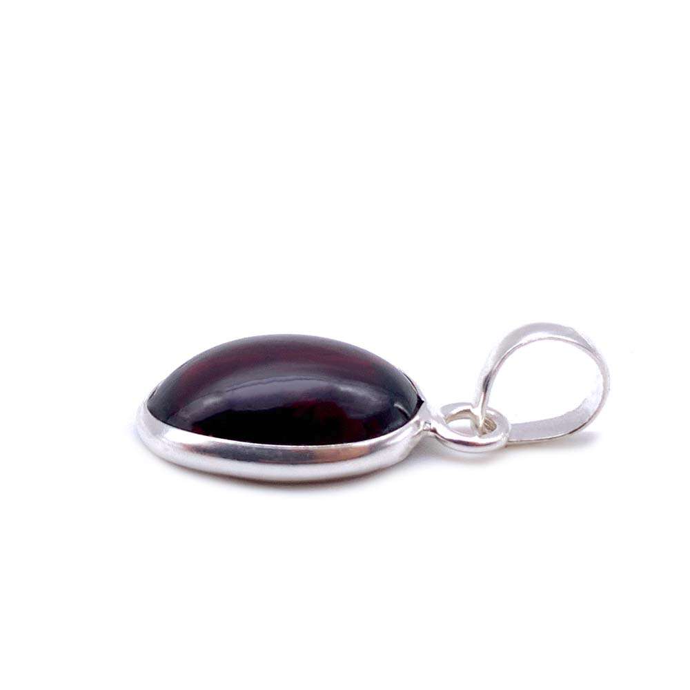 Pendentif Grenat cabochon et facetté en Argent