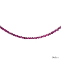 Collier de Perles Facettées en Rubis
