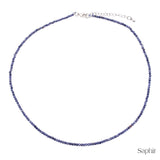 Collier de Perles Facettées en Saphir Bleu