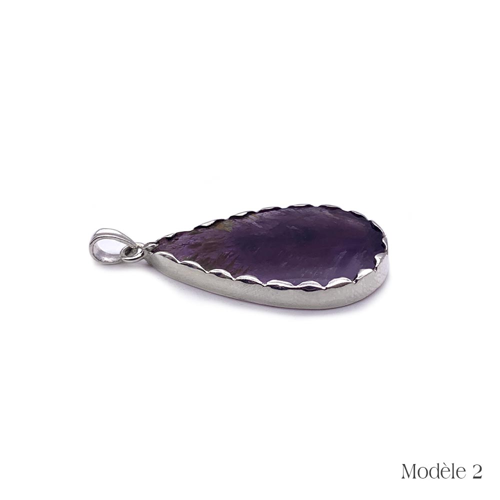 Pendentif Super Seven cerclé en Argent Massif