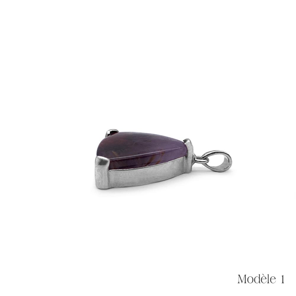 Pendentif Super Seven cerclé en Argent Massif