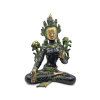 Statue Tara Verte en bronze - 25 cm