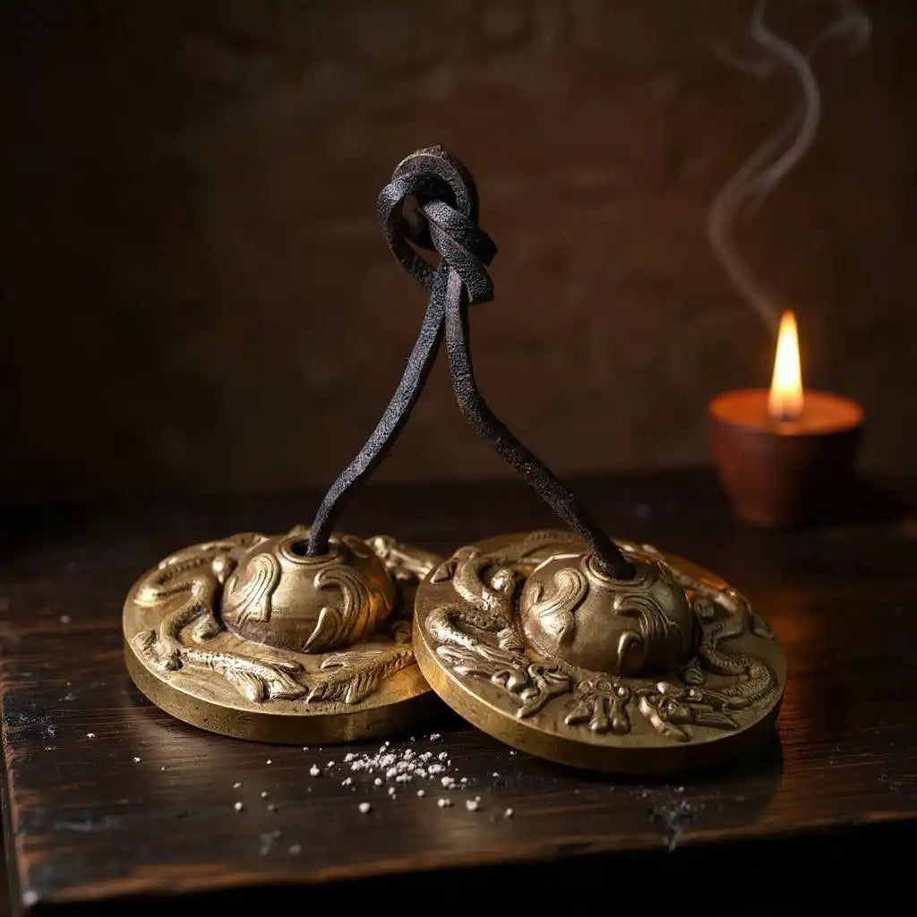 Cymbales / Tingsha Dragon - 6,5 cm de diamètre
