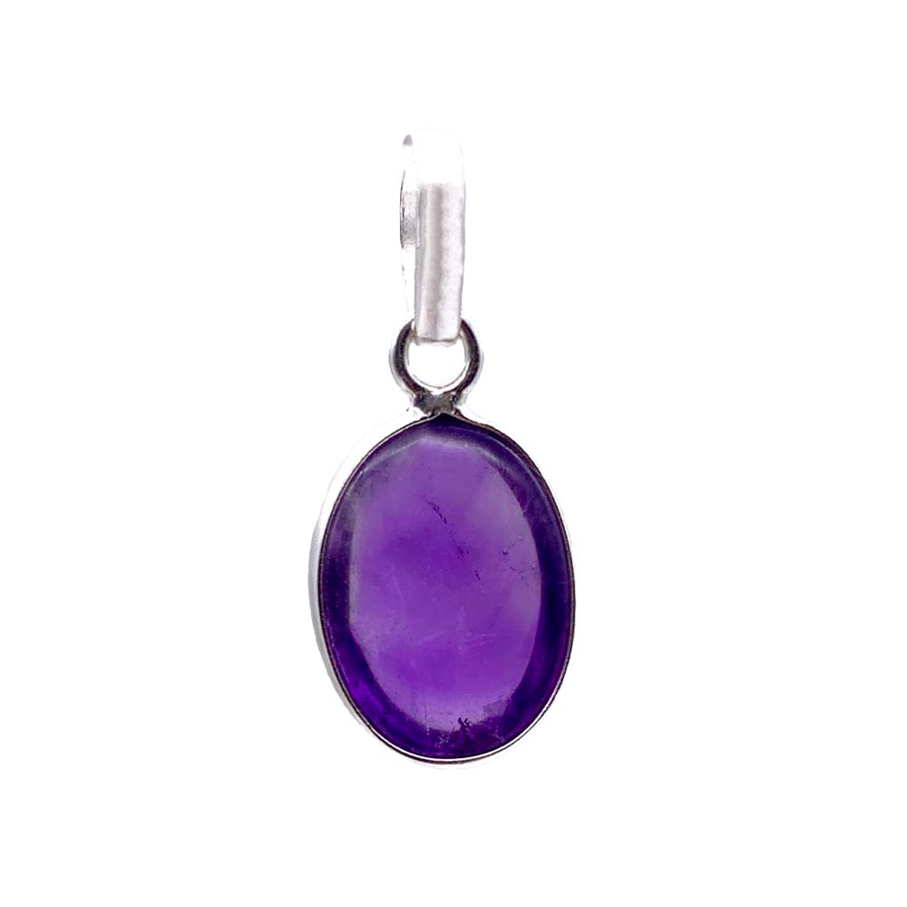 Pendentif Améthyste cabochon et facettée en Argent