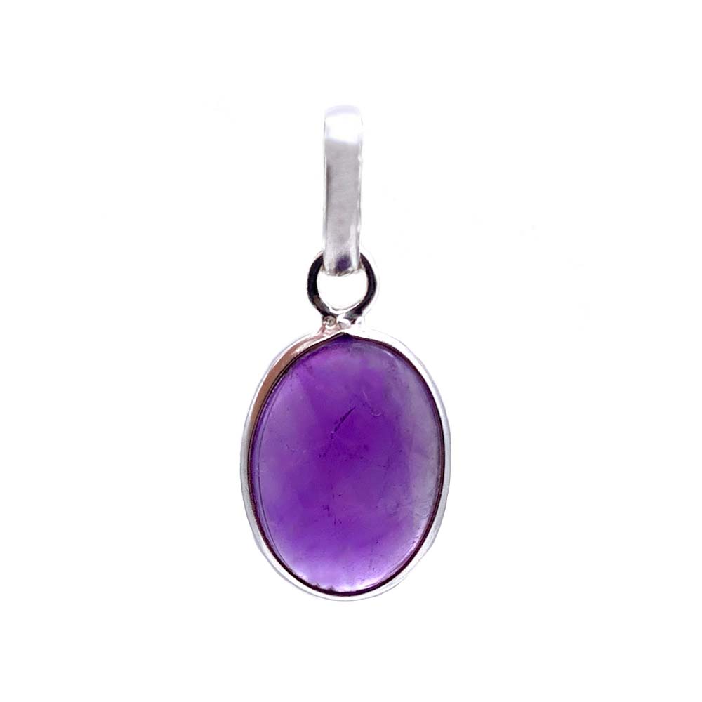 Pendentif Améthyste cabochon et facettée en Argent