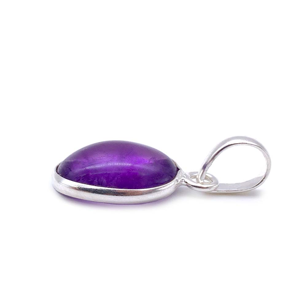 Pendentif Améthyste cabochon et facettée en Argent