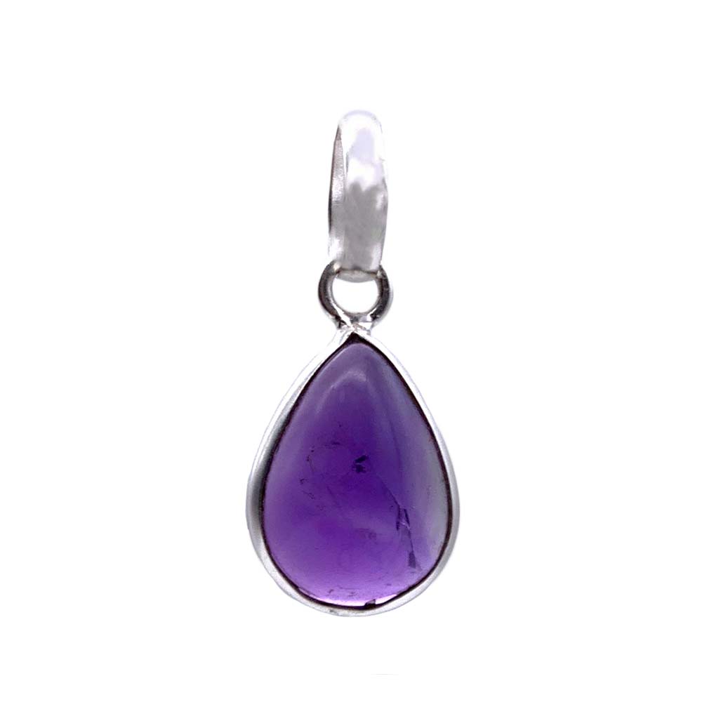 Pendentif Améthyste cabochon et facettée en Argent