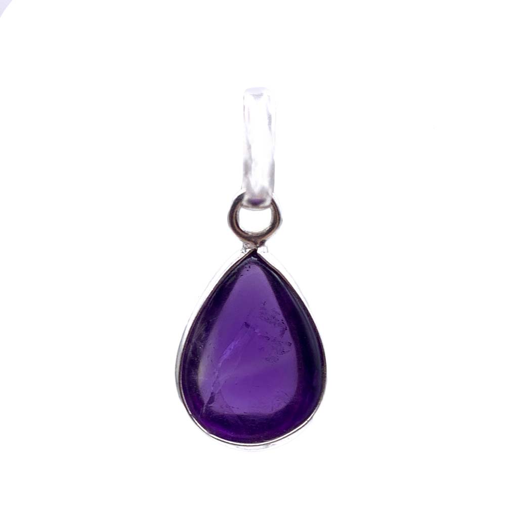 Pendentif Améthyste cabochon et facettée en Argent