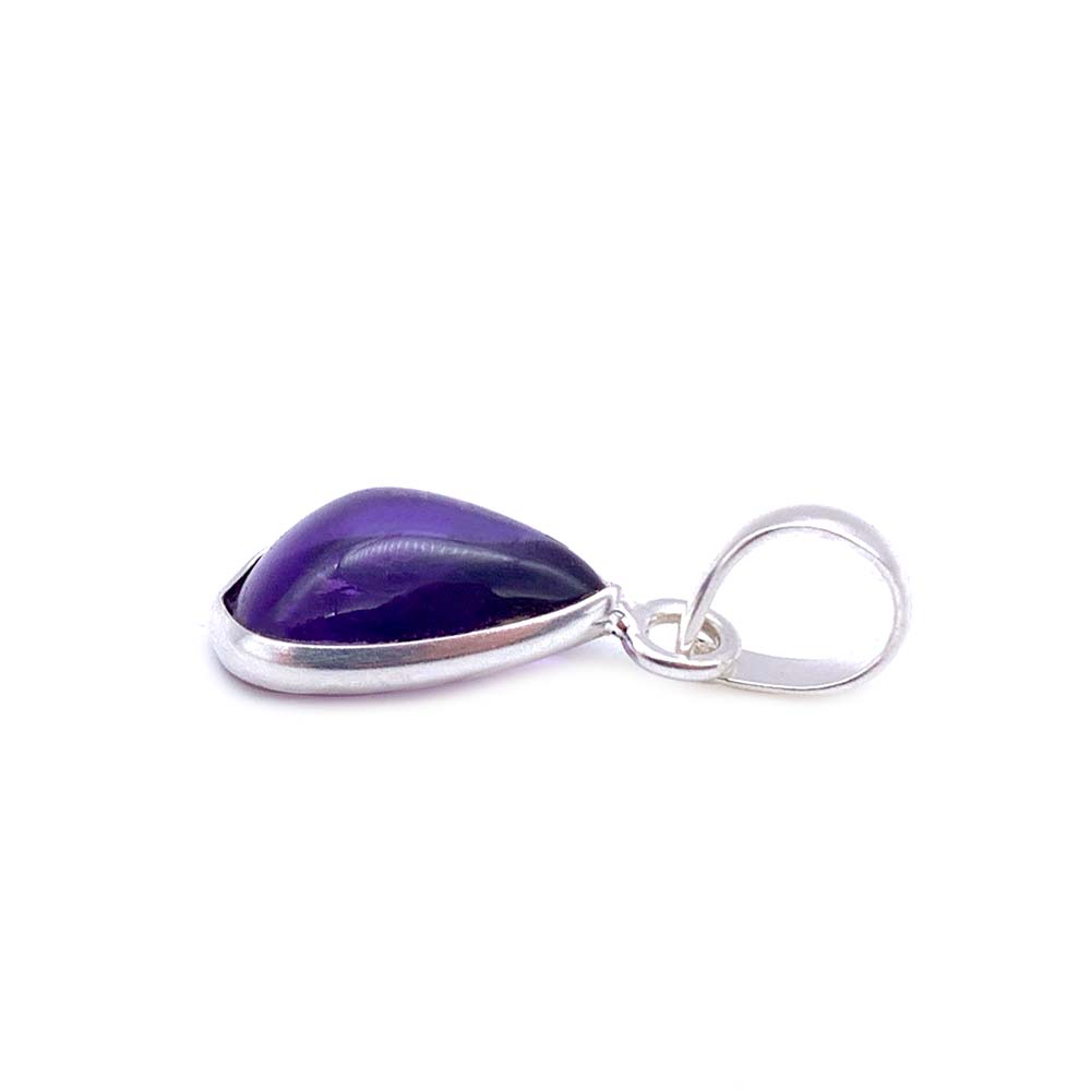 Pendentif Améthyste cabochon et facettée en Argent