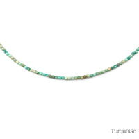 Collier de Perles Facettées en Turquoise