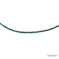 Collier de Perles Facettées en Malachite