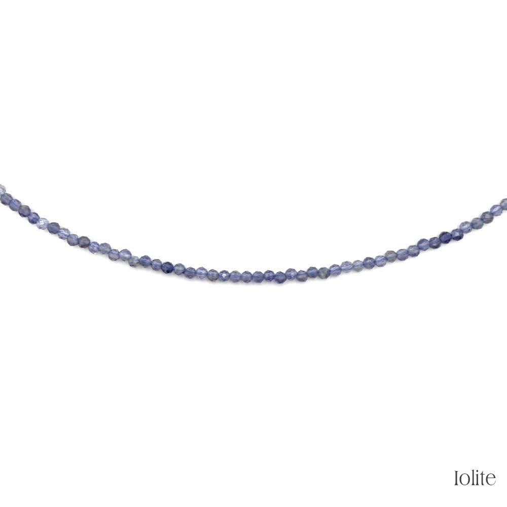 Collier de Perles Facettées en Iolite