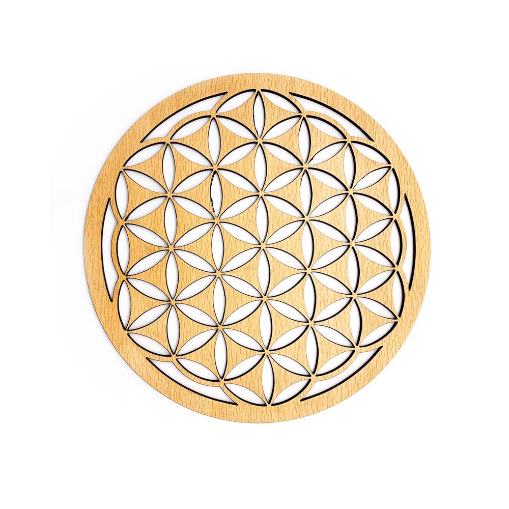 Support Fleur de vie en Bois - 14 cm