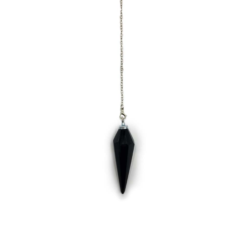 Pendule 8 faces en Obsidienne Noire