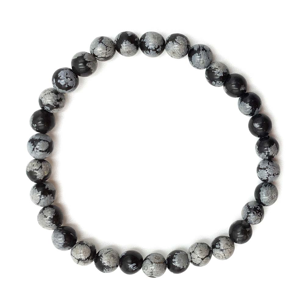 Bracelet Obsidienne Neige / Mouchetée