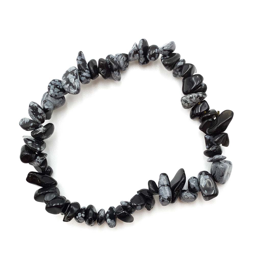 Bracelet Obsidienne Neige / Mouchetée