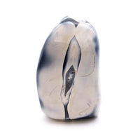 Agate Blanche et Grise Forme Libre