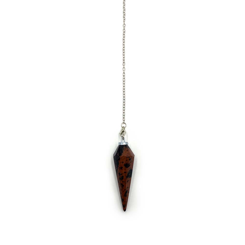 Pendule 8 faces en obsidienne Acajou