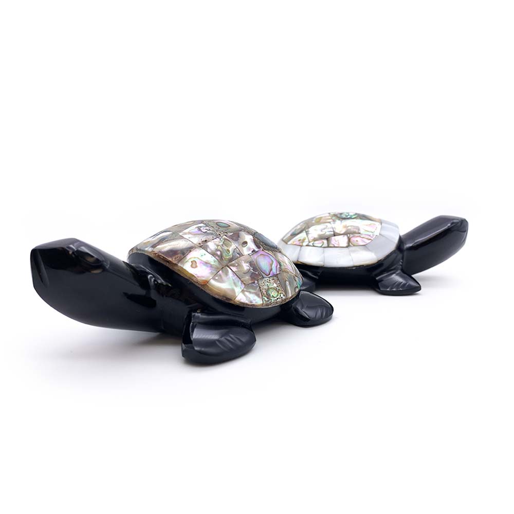 Tortue Obsidienne Noire et Nacre