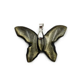 Pendentif Obsidienne Dorée - Papillon