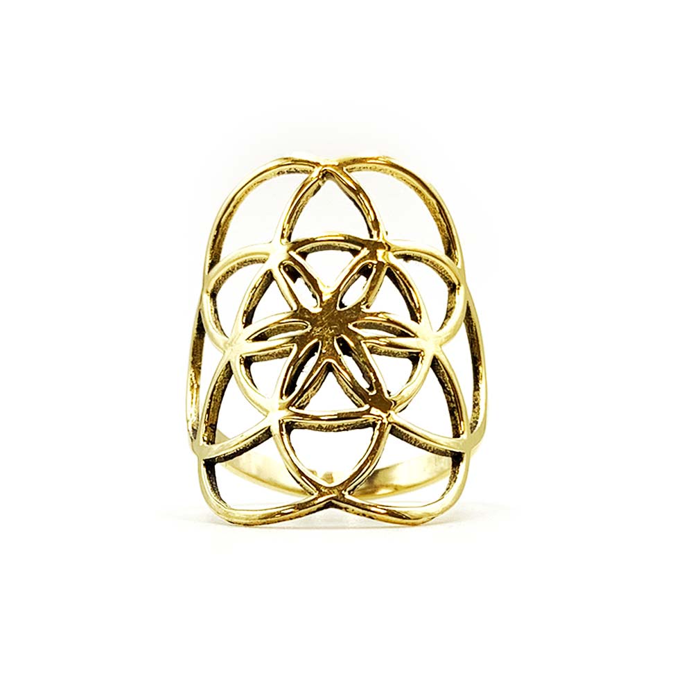Bague Graine de Vie en Laiton