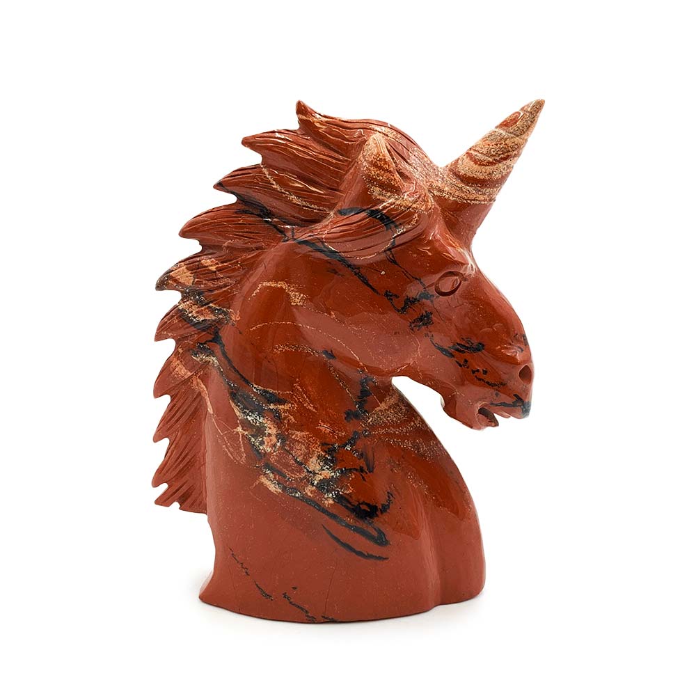 Licorne en Jaspe Rouge