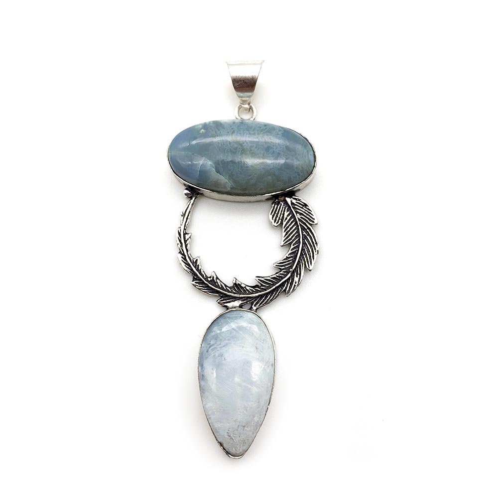 Pendentif Opale Owyhee - Plume