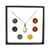 Coffret chaine & pendentif - 7 chakras