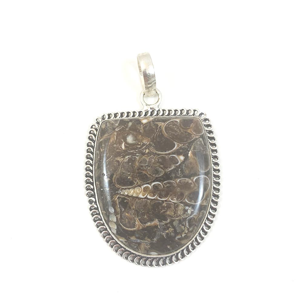 Pendentif Agate Fossile