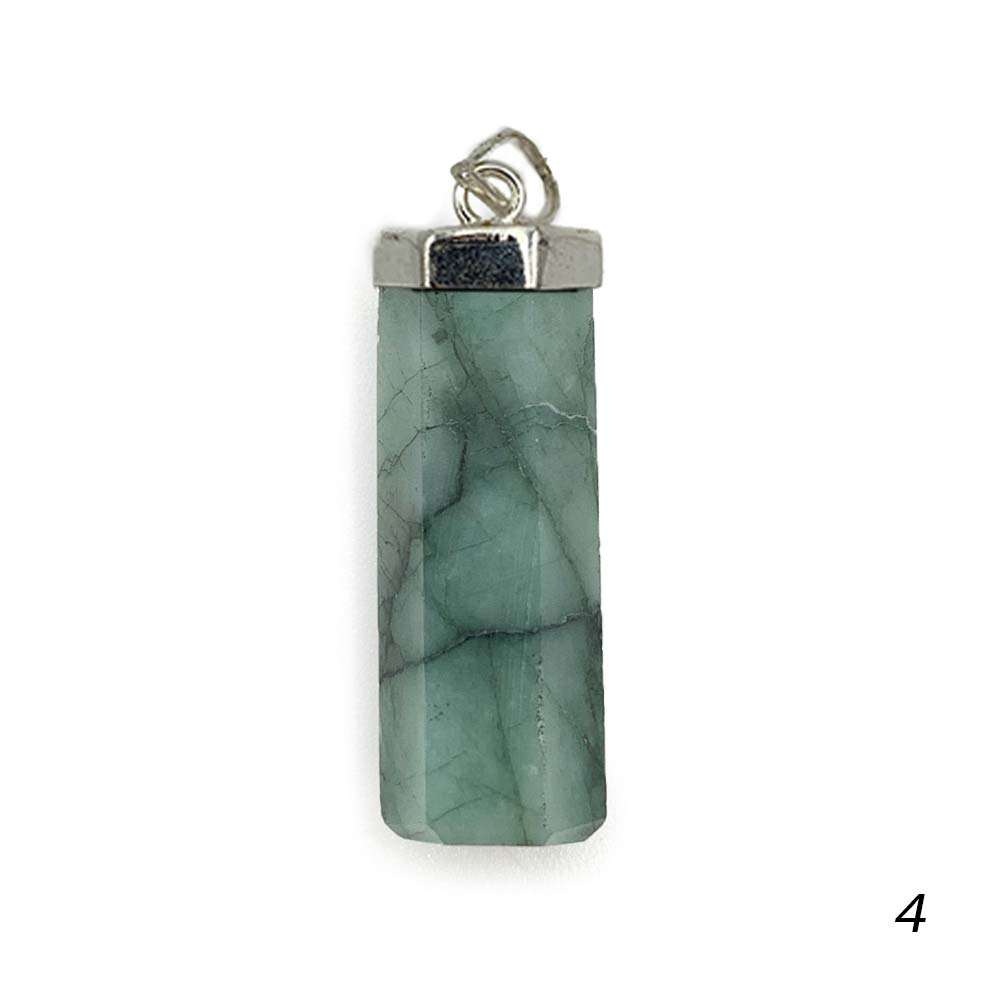 Pendentif Émeraude en Argent Massif