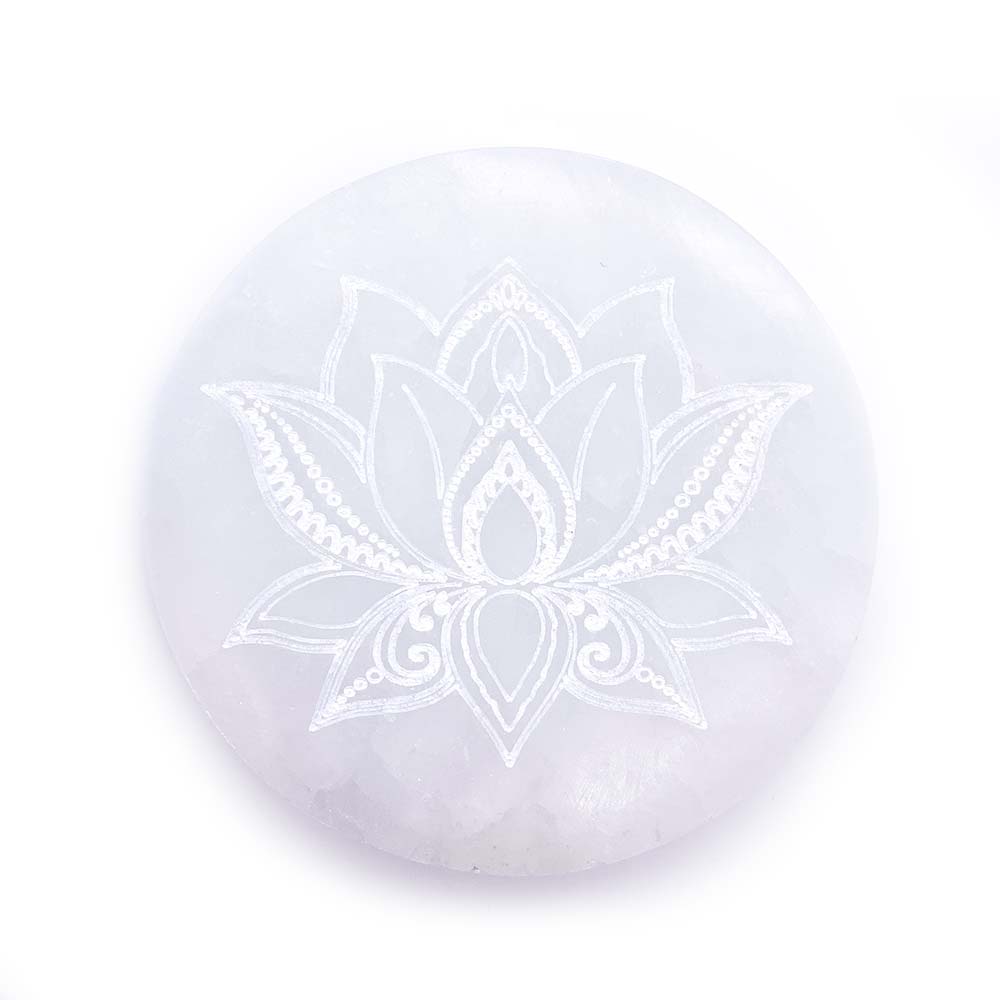 Support Fleur de Lotus en Sélénite - 8,5 cm