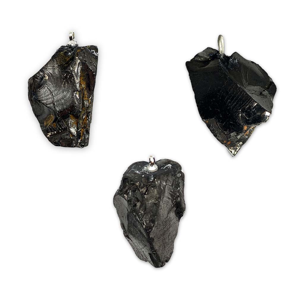 Pendentif Shungite Cristallisée / Argentée