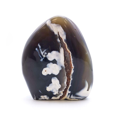 Agate Grise et Blanche Forme Libre