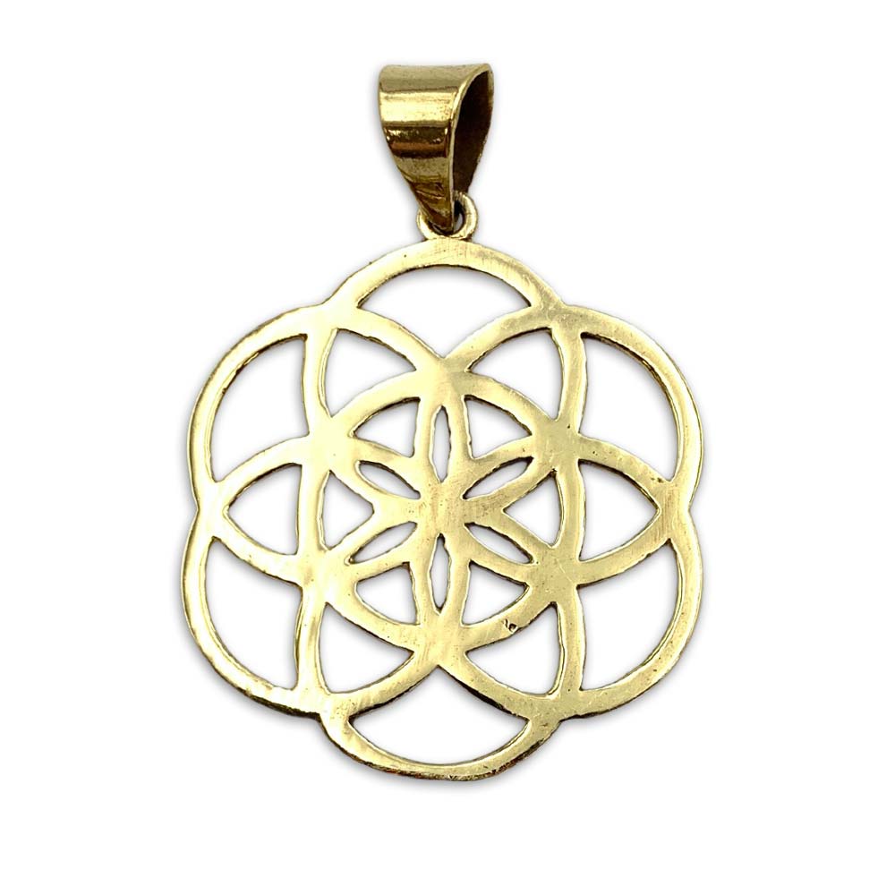 Pendentif Graine de vie en Laiton