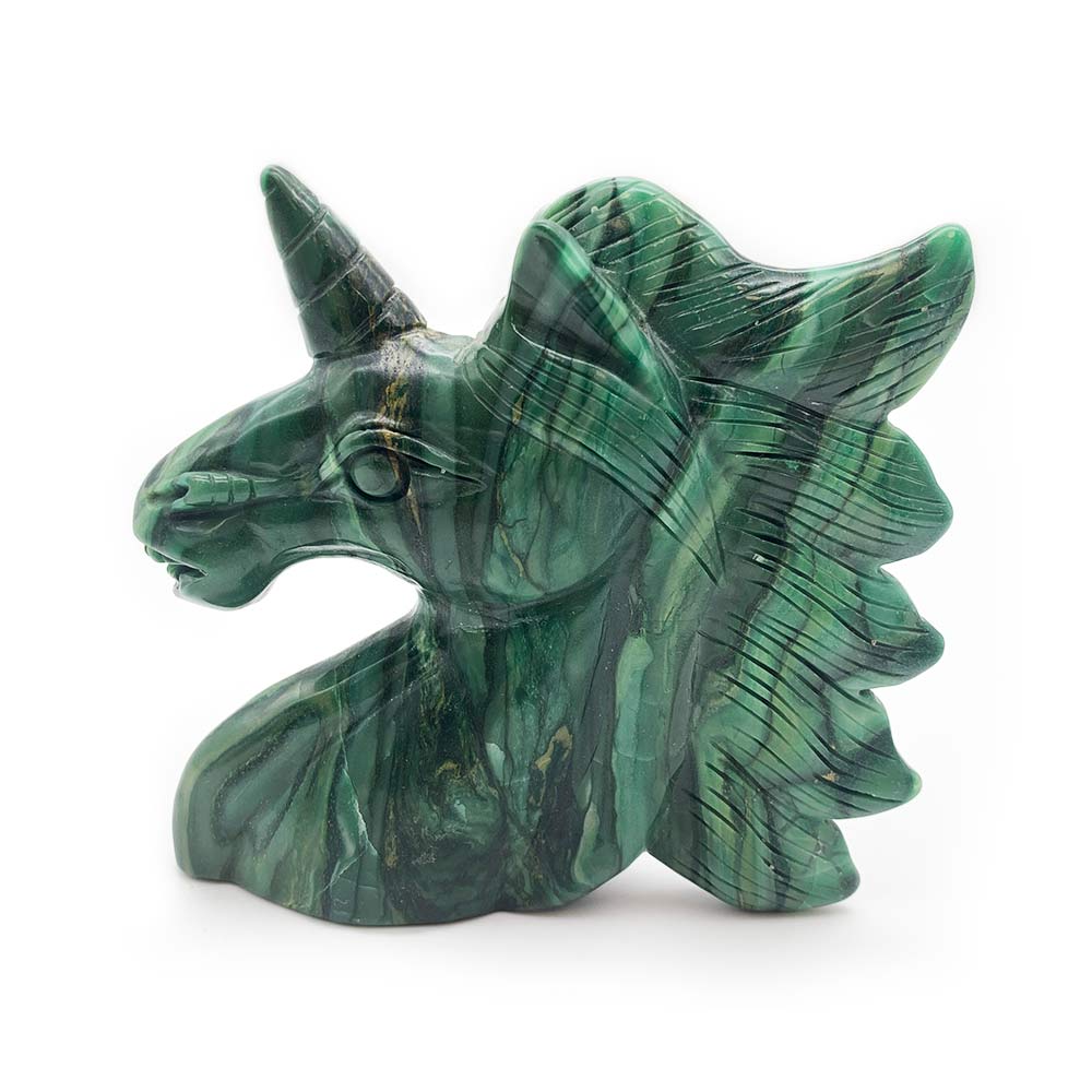 Licorne en Agate Verte