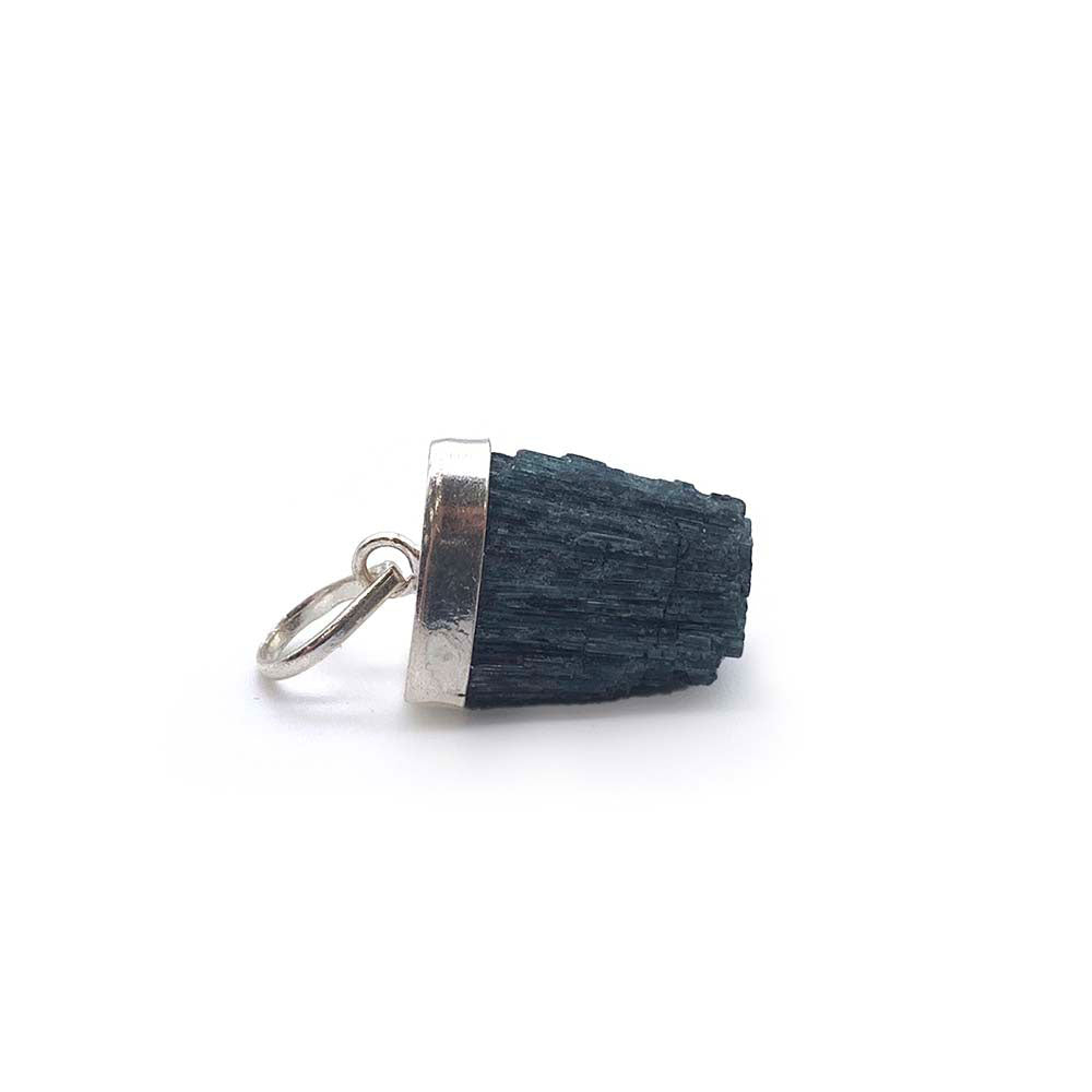 Pendentif Tourmaline Bleue Brute en Argent