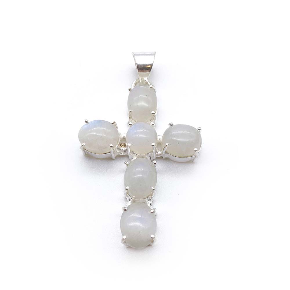 Pendentif Pierre de Lune - Croix