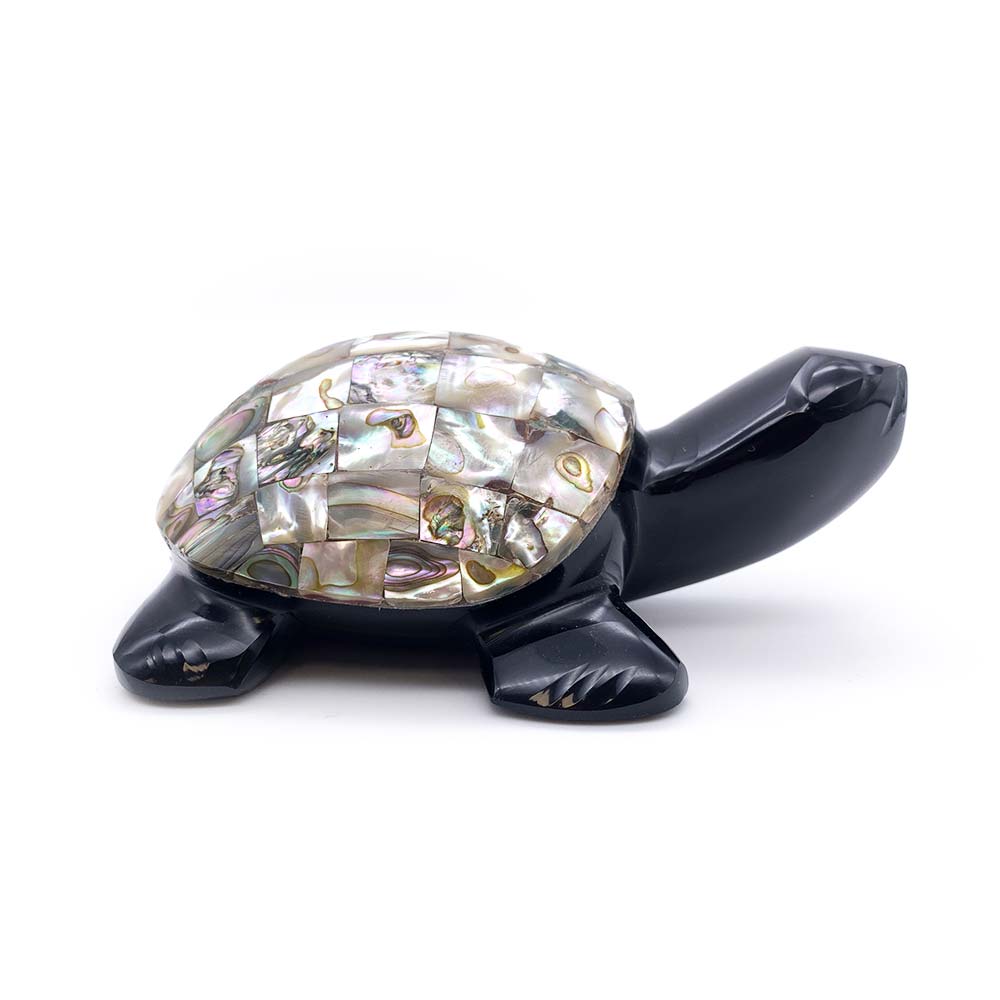 Tortue Obsidienne Noire et Nacre