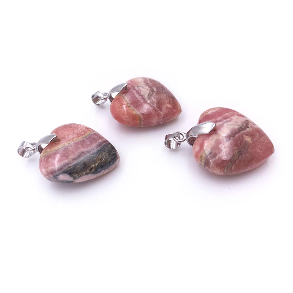 Pendentif Coeur en Rhodochrosite