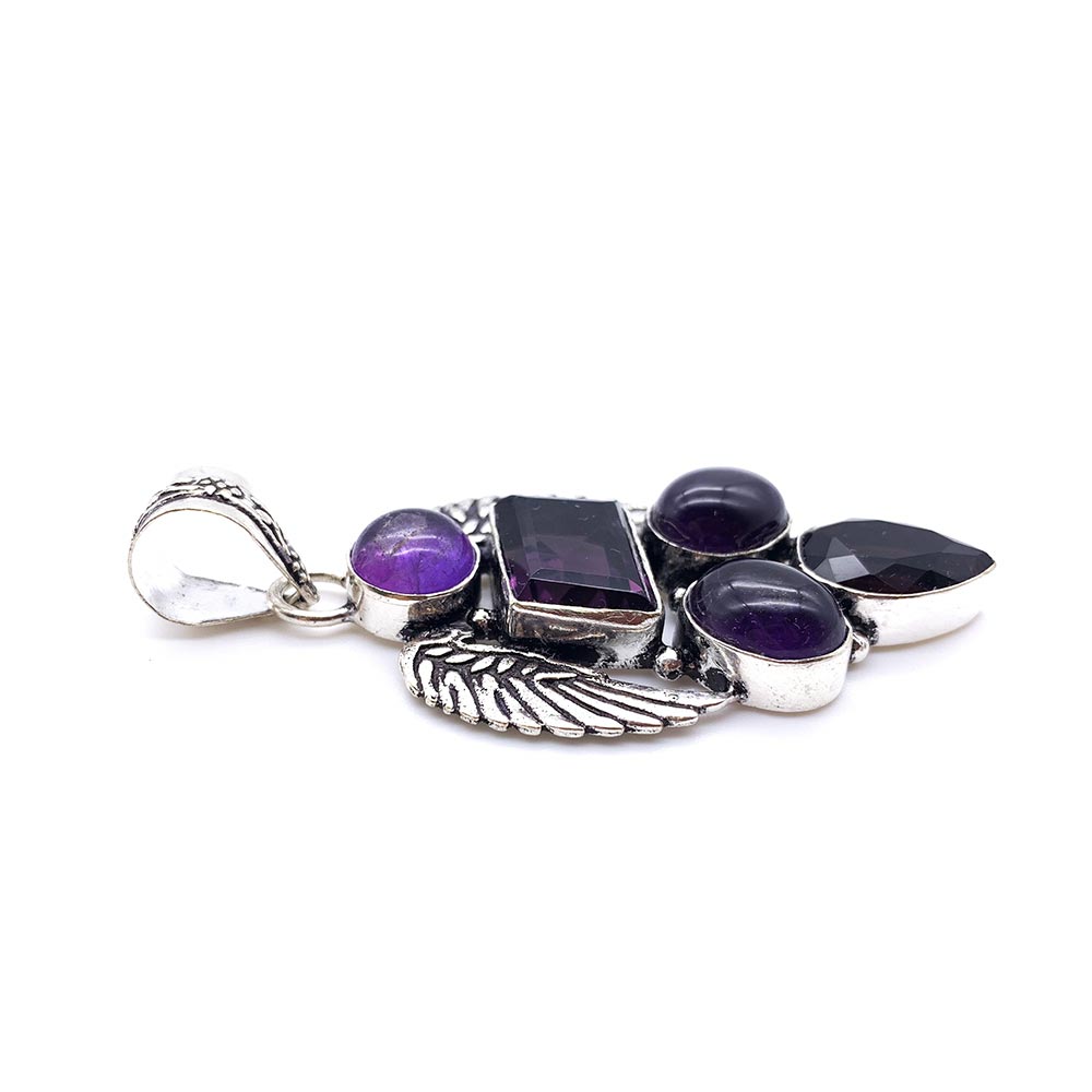 Pendentif Amethyste - Ailes d'Ange