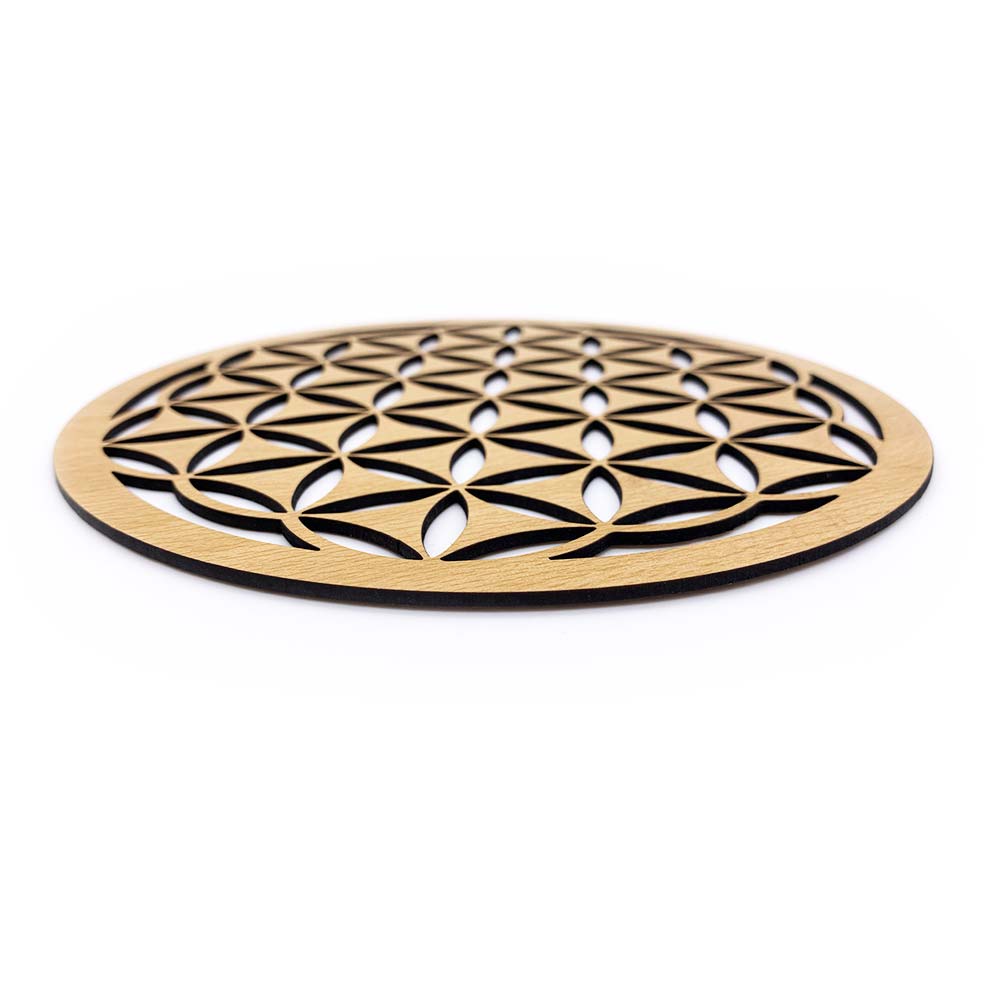 Support Fleur de vie en Bois - 19,5 cm
