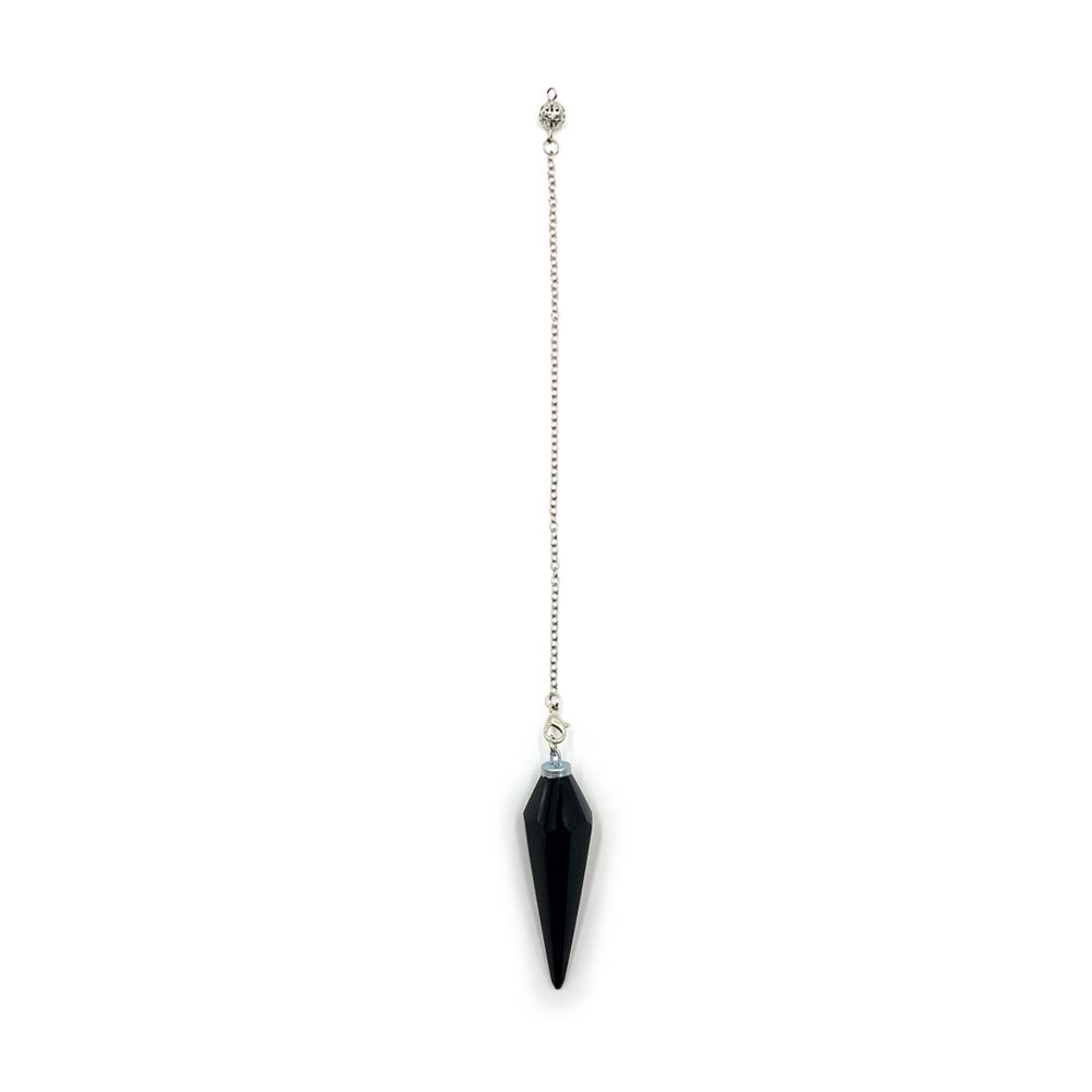 Pendule 8 faces en Obsidienne Noire
