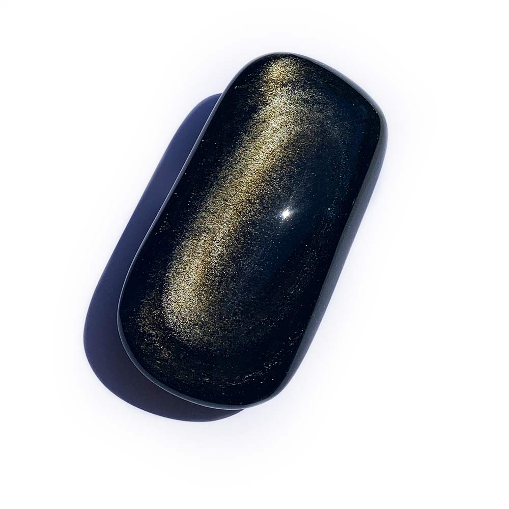 Galet en Obsidienne Dorée